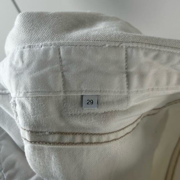 Jean Atelier Flip Fold Distressed Jeans in White Size 29 Gently Used Boho - Picture 6 of 10
